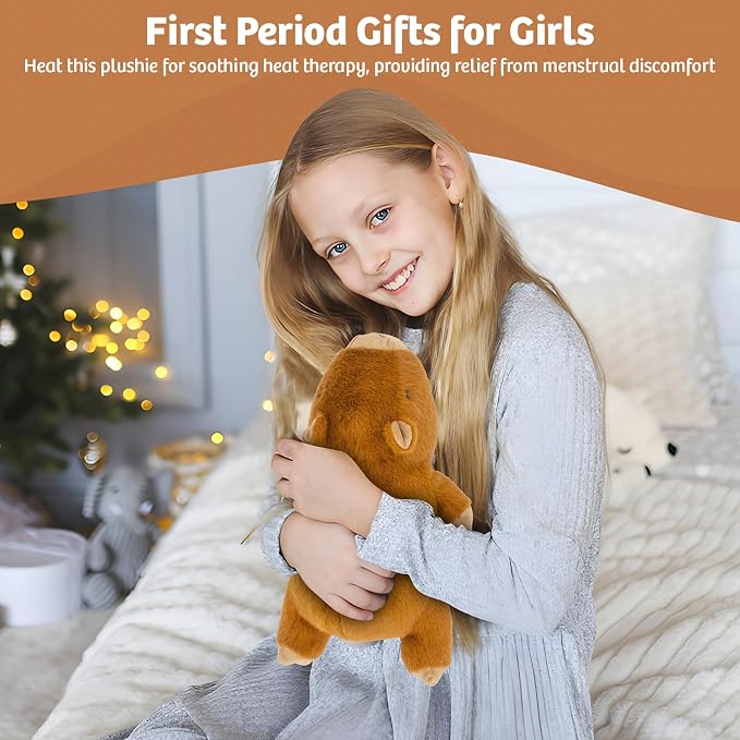 Marysun Microwavable Capybara Stuffed Animal - Weighted Stuffed Animal Plush, Heating Pad, Cozy Gift for Girls|Women|Kids|Elder People, 9.8in, 1.65lb