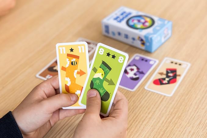 Helvetiq Oh, My Socks Card Game -Fast-Paced Sock Matching & Set Collection Strategy Game for Families and Friends, Fun for Kids & Adults, Ages 6+, 2-5 Players, 15 Minute Playtime