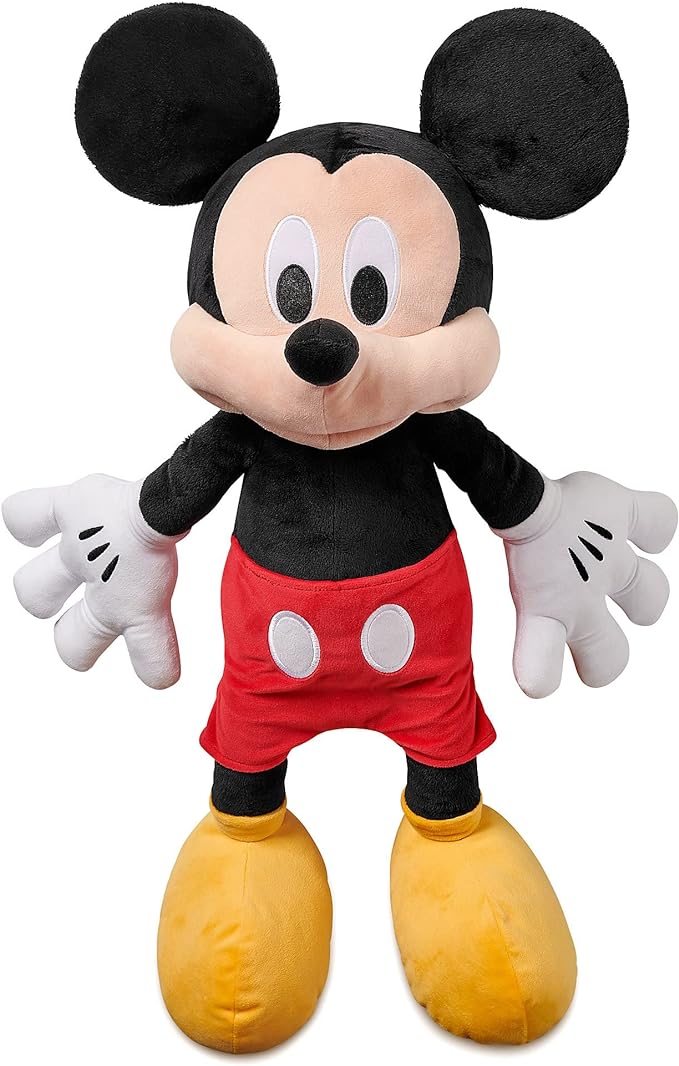 Disney Store Official Mickey Mouse Large Soft Toy for Kids, Cuddly Character with Fuzzy Texture and Embroidered Details, Soft Tail, Plushy Suitable for All Ages