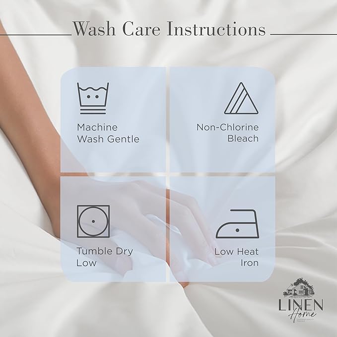 Linen Home 100% Cotton Percale Sheets King Size, Smoky Charcoal, Deep Pocket, 4 Pieces Set - 1 Flat, 1 Deep Pocket Fitted Sheet and 2 Pillowcases, Crisp Cool and Strong Bed Linen