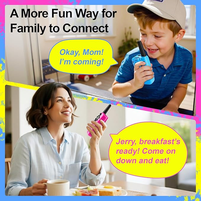 Walkie Talkies for Kids Games Outdoor Toys for 3-12 Year Old Boys Girls, 3 Miles Long Range Walkie Talkie to Camping Hiking, 4 Year Old Girl Birthday Gifts for 3 4 5 6 7 8 9 Year Old Boy Girl Gift
