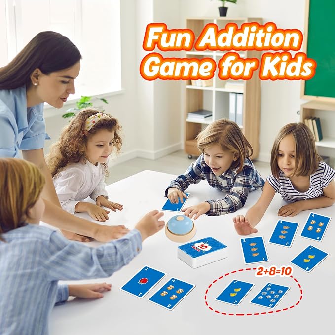 Kasfalci Math Learning Toys - Card Games, Board Games & Flash Cards for Kids, Addition & Subtraction, Family Travel Fun, Classroom Must Haves