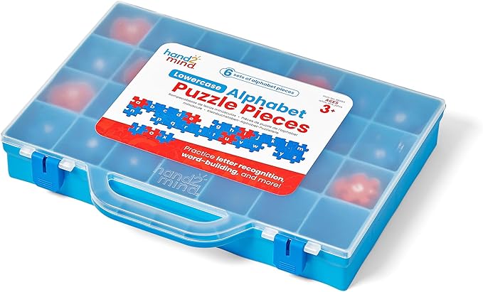 hand2mind Lowercase Alphabet Puzzle Pieces, Spelling Toys for Kids 3-5, Word Building Puzzles, Letter Recognition for Preschoolers, Toddler ABC Learning Toys, Science of Reading Manipulatives