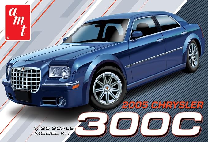 AMT 2005 Chrysler 300C Model Kit 1:25 Scale – Detailed Interior & 5.7L V8 HEMI, Paint & Glue Required
