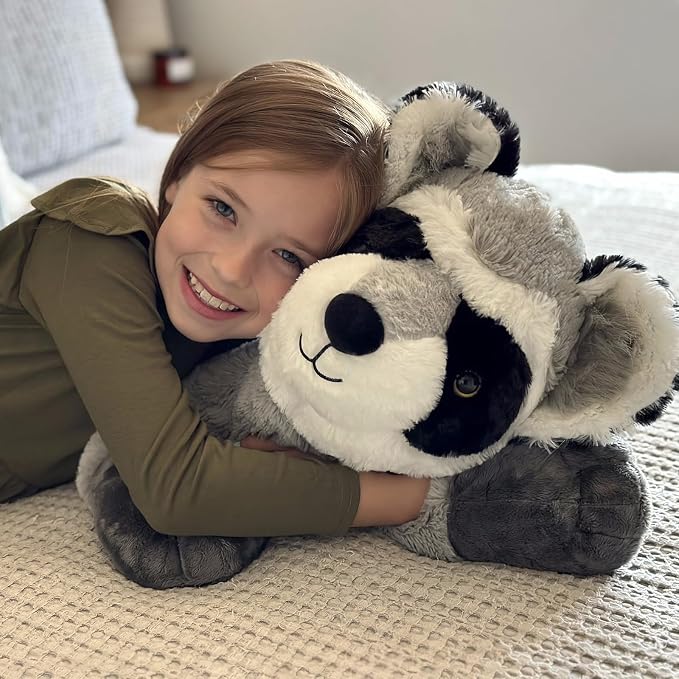 BENINY Giant Raccoon Stuffed Animal 30" - Oversized Raccoon Plush Pillow - Fluffy Big Stuffed Racoon Toy Birthday Gifts for Kids - Sweet Companion