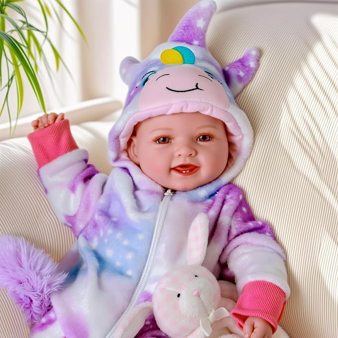 BABESIDE Lightweight Baby Doll Set – 15" Realistic Soft Doll for Girls, Easy to Carry & Hug – Pretend Play & Gift for Kids Age 3+