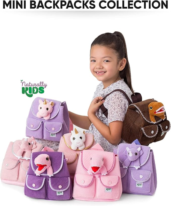 Dinosaur Mini Backpack for Kids, Mini Backpack for Toddler Girls, Gift for 2 3 4 5 Year Old Girl Boy