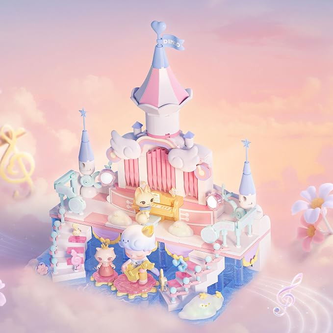 POP MART DIMOO Dream Melody Series Blocks-Melody Ball, Building Toy Set, Interactive Building Toy for Kids, Boys, and Girls