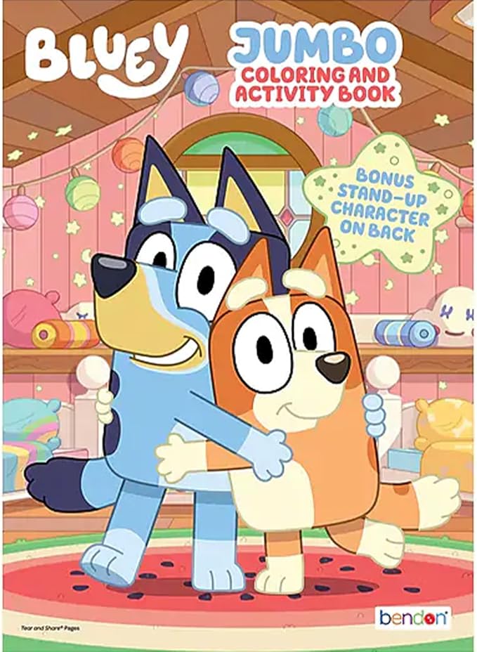 Bluey Jumbo Coloring and Activity Book Set - Cartoon Coloring Pages, Activity Sheets, Game, Puzzles, More | Bluey Coloring Book for Boys, Girls, Kids
