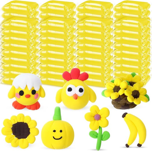 VioraWhite 72 Pcs 38oz Air Dry Clay Bulk Modeling Ultra Lightweight Foam Modeling Clay for Kids Adults DIY Gifts Party Arts Crafts and School Project Supplies (Yellow)
