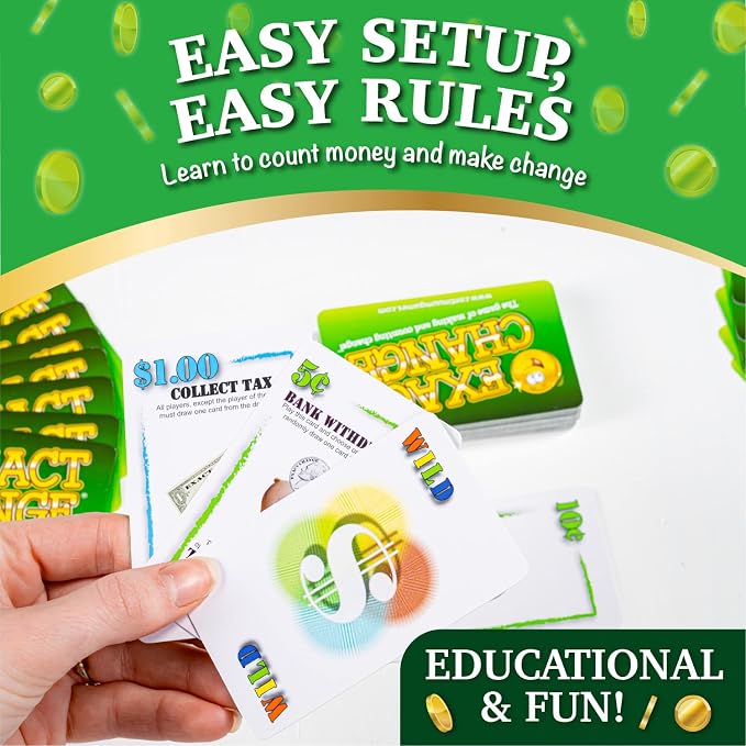 Exact Change Card Game - Educational Money Counting Game for Kids