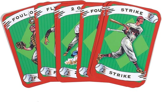 eeBoo: Baseball Playing Cards and Game, 36 Action Cards with Foldable Field, Develops Strategic Thinking, for Ages 5 and up
