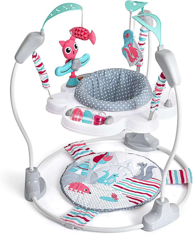 AskCat Portable Baby Activity Center Play Center 7-18 Months and Developmental Toys 7-18 Months,Pink