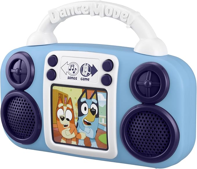 eKids Bluey Toy Music Player, Toddler Toy with Built-in Music and Lights (Bluey)