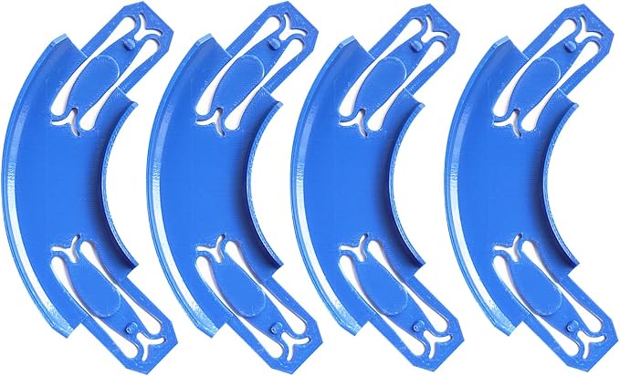 Racetrack Connectors Compatible with Hot Wheels,90 Degree Banked Turn,4 Packs(Blue)