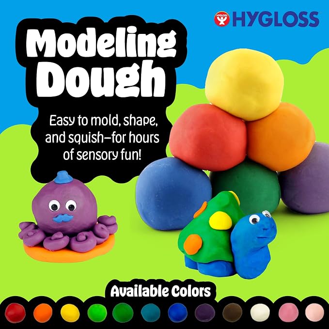 Hygloss Play Modeling Dough for Kids – Safe & Non-Toxic Sensory Dough for Arts and Crafts – 5 lb Tub – Play Clay for Toddler Activities, Preschool Classroom Must-Haves – Turquoise Color, Unscented