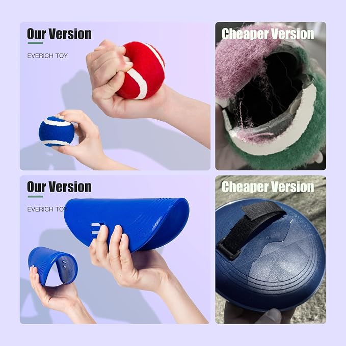 Toss and Catch Ball Game Set, Upgraded Sticky Paddle Ball Set for Kids & Toddlers, Sturdy & Water-Resistant Outdoor Backyard Beach Pool Toy, Birthday Gift for Boys Girls Ages 3-12