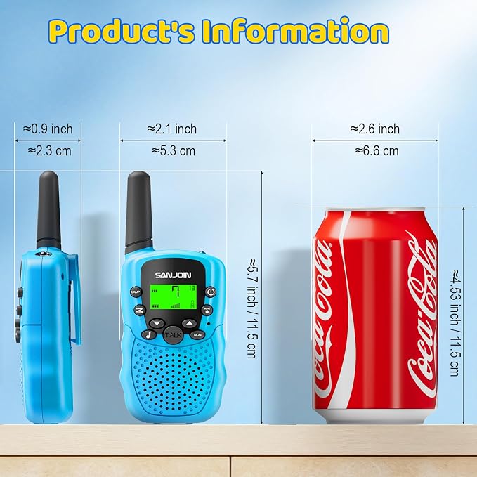 Walkie Talkies for Kids Rechargeable, 2000 mAH Last 3-4 Days 2 Way Radios Toys for 3-12 Year Old Boys Girls to Outside, Camping, Hiking Birthday Holiday Easter Basket Stuffers Presents