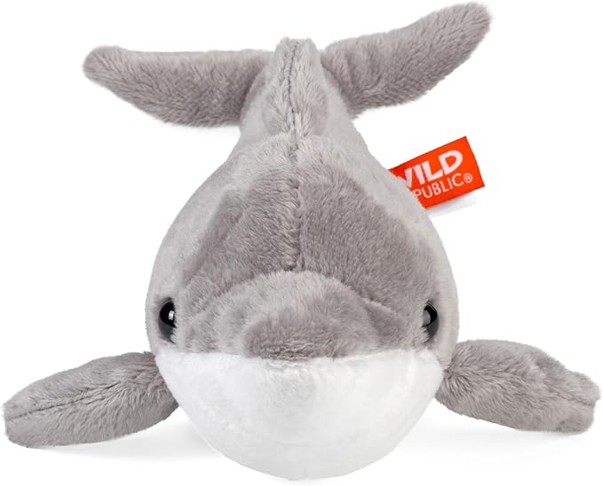 Wild Republic Dolphin plush, Stuffed Animal, Plush Toy, Gifts for Kids, Sea Critters 11 inches