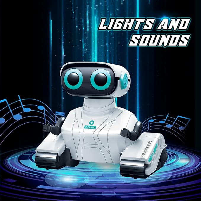 KaeKid Robots for Kids, 2.4Ghz Remote Control Robot Toys with LED Eyes & Flexible Arms, Dance & Sounds, RC Toys for 3 4 5 6 7 8 Year Old Boys Girls (White)
