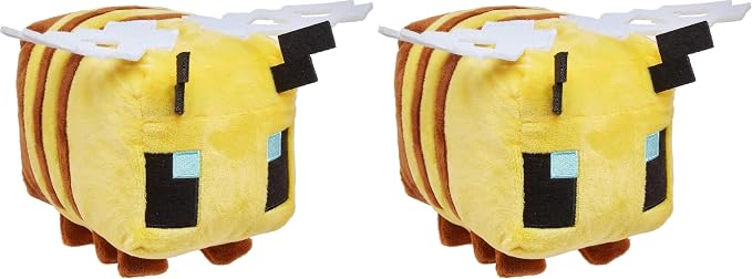 Mattel Minecraft Basic Plush Character Soft Dolls, Video Game-Inspired Collectible Toy Gifts for Kids & Fans Ages 3 Years Old & Up (Pack of 2)