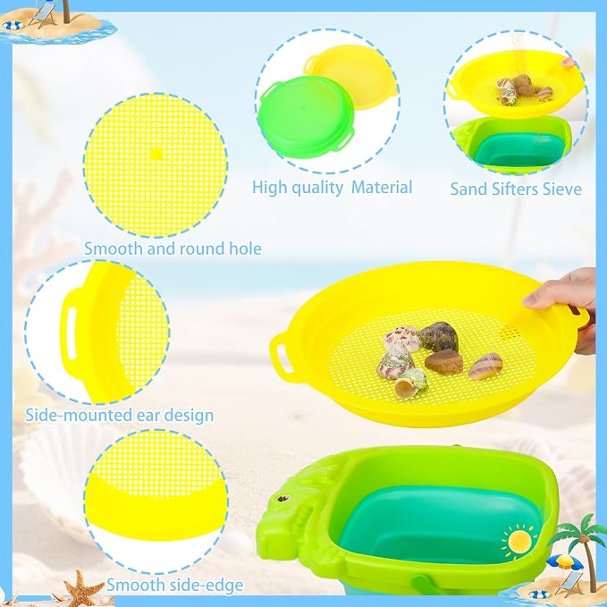 20 Pcs Beach Toys, Dinosaur Sand Toys Include Molds Foldable Bucket Mesh Storage Bag Shovels Dump Truck, Summer Sand Toys for Toddlers Kids