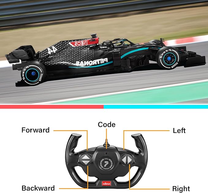 Voltz Toys Authentic Licensed 1:12 Mercedes-Benz F1 W11 Remote Control Vehicle - RC for Kids and Adults - 2.4GHz RC for Gift (1:12 Mercedes-Benz F1 W11)