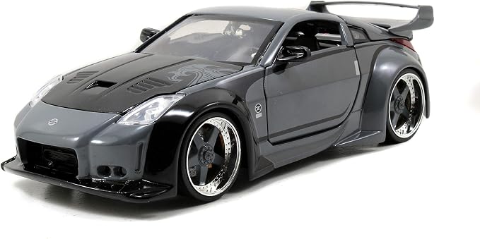 Jada Fast & Furious D.K.'s 2003 Nissan 350Z - 1:24 Scale Diecast Model Toys - Opening Doors, and Hood - for Collectors and Enthusiasts 8+ - Grey