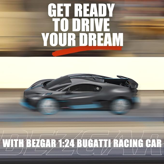 BEZGAR Bugatti Remote Control Car for Boys- 1:24 Officially Licensed RC Cars, Electric Sport Racing Hobby Bugatti Toy Car Model Vehicle for Boys, Girls and Adults