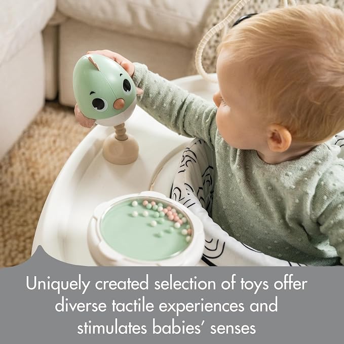 Tiny Love 5-in-1 Here I Grow Stationary Activity Center – Black & White Décor Collection, Black & White