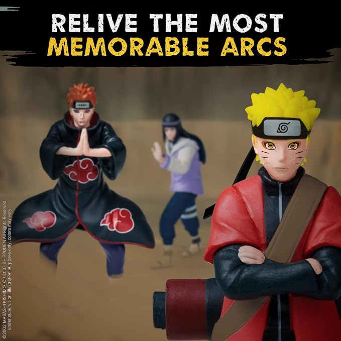 P.M.I. Naruto Shippuden Collectible Mini Figures 12 Pack Deluxe Box | Anime Toy Set Featuring Team 7 Ninjas, Akatsuki, Legendary Sannin & Hidden Rare Shinobi (Assortment B)