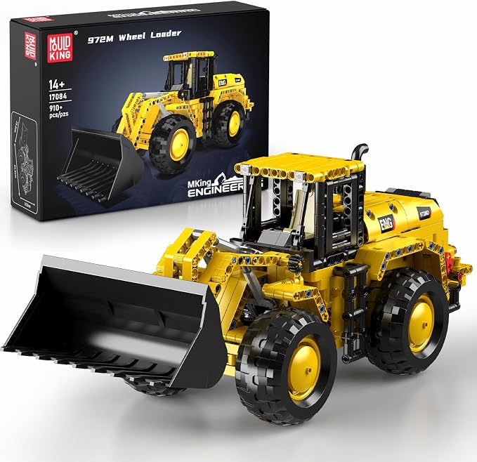 Mould King Technik Wheel Loader Builidng Sets, 17084 MOC Construction for Adults, Engineering Vehicle Model Kits with Articulated Steering/Scoop (910PCS+)