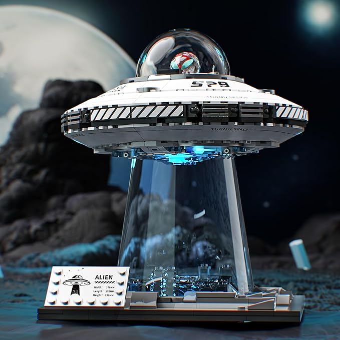 UNCLE BRICK Space UFO Spaceship Building Sets, Galaxy Interstellar Spaceship Sets,Collection Creative Star Spaceship Building Kit for Animation Fans,for Boys and Gril Age 8-12