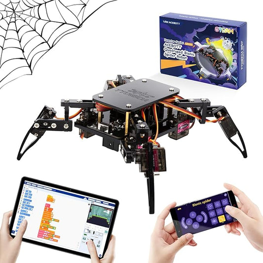 ACEBOTT Science Kits Spider Robot Building Kit STEM Crawling Robot Gifts for Kids Boys Ages 8-12 Girls, Scientific Coding Robotic Technic Creative DIY Toys for Birthday