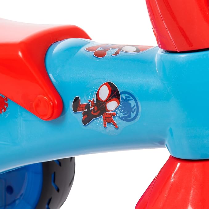 Huffy Marvel Spidey and His Amazing Friends Light Up Kids' Trike, Ideal for Ages 3+ Years Old, LED Light Feature, Under Seat Storage, Fun and Playful Design, Spider-Man