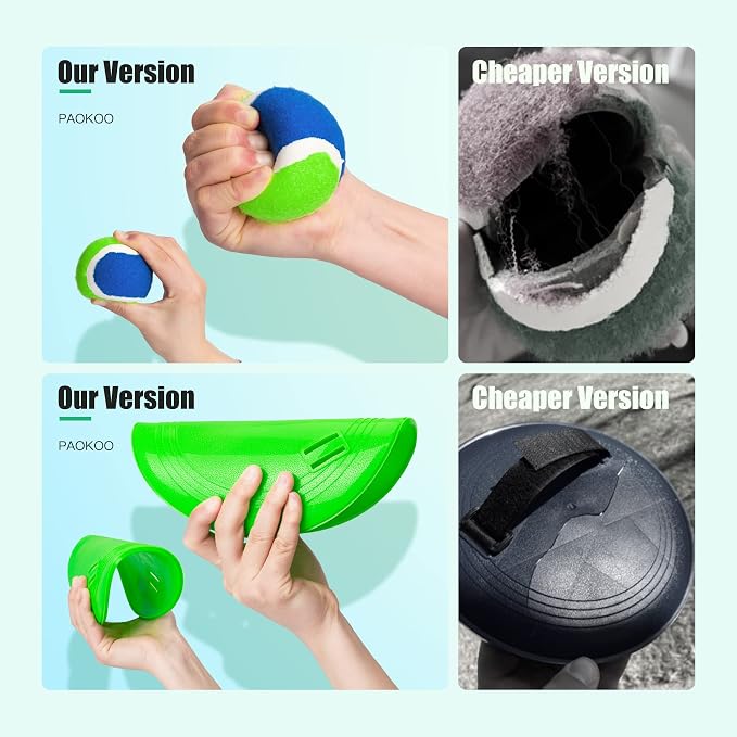 Toss and Catch Ball Game Set, Upgraded Sticky Paddle Ball Set for Kids & Toddlers, Sturdy & Water-Resistant Outdoor Backyard Beach Pool Toy, Birthday Gift for Boys Girls Ages 3-12