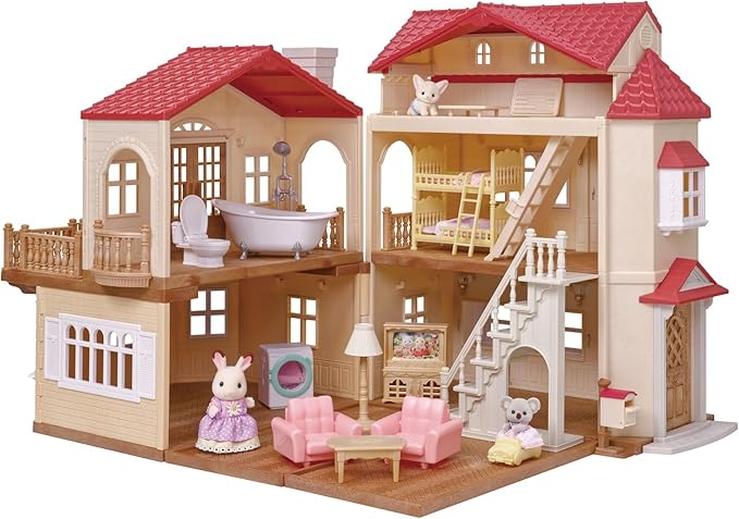 Calico Critters - Red Roof Home - Country Home - 2026 Gift Set Edition Dollhouse – Kids Pretend Play House, Miniature Home Playset with Furniture & Accessories, Ages 3+