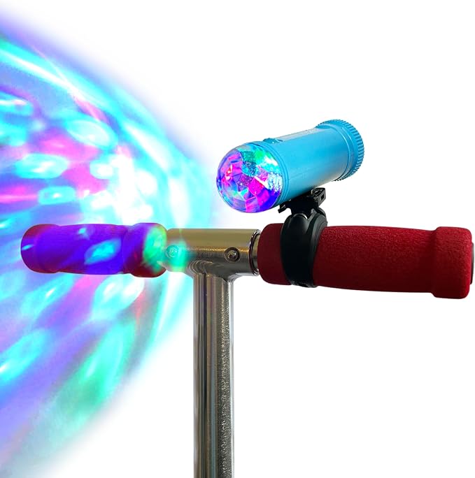 Board Blazers Disco Scooter Lights for Night Riding, Kid Stocking Stuffers, Scooter Accessories for Kids, Kid Bike Light Christmas Gift, 3 AAA Batteries Required