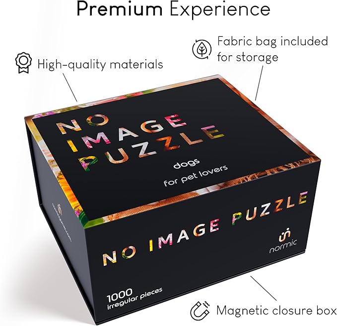 No Image Puzzle 1000 Irregular Pieces Extreme Difficult Jigsaw Challenge Adults Hardest Puzzle No Guide Ultimate Brain Teaser Intermediate Level Dogs Mystery Unique Gift