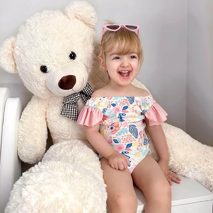 MaoGoLan Giant Teddy Bear Big 4 Feet Stuffed Animal Stuffed Bear Baby Shower 47 inches Life Size Large Teddy for Girlfriend Boyfriend Wife Children