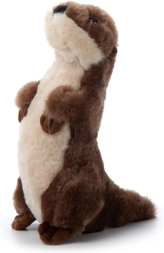 The Petting Zoo River Otter Stuffed Animal Standing, Gifts for Kids, Wild Onez Zoo Animals, River Otter Plush Toy 10 inches