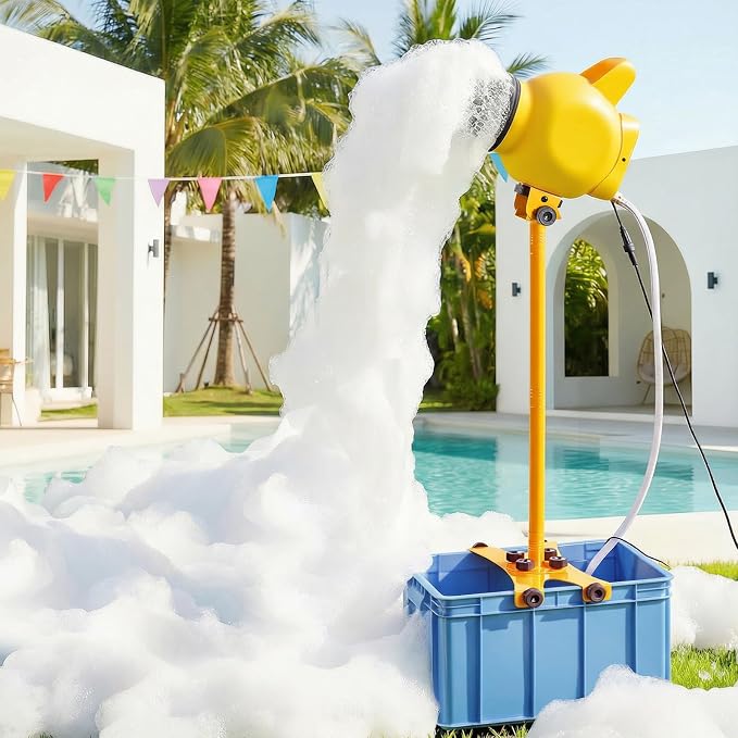 VEVOR Foam Machine, Adjustable Angle Control Foam Cannon Party Machine, Bubble Cannon with 37QT Water Tank, Stable Vertical Design, Dense Foams Maker for Gatherings, Celebrations & Party