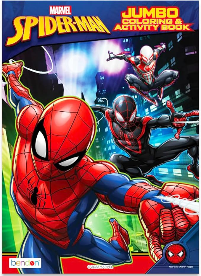 Marvel Spiderman Ultimate Coloring Book Set - 3 Spiderman Activity Books with Spider-Man Tattoos and Stickers