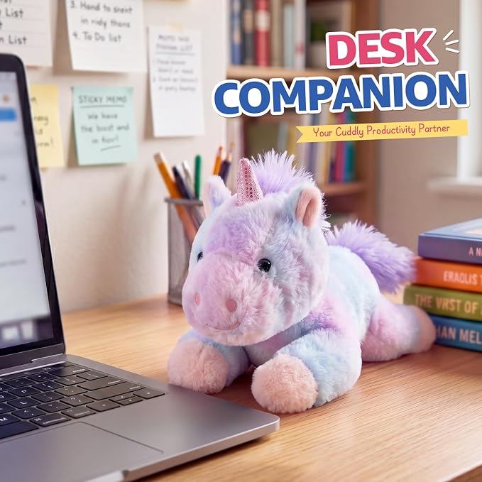 PEACH CAT Unicorn Stuffed Animal Cute Plushies Small Plush Toys Birthday Gifts for Girls Boys Kids Purple