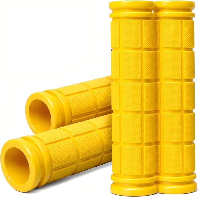 CHUNZEXI 4 PCS Bike Handlebar Grips, Rubber Bicycle Bar Grips Replacement, Non-Slip Handle Grips for Kids Bikes, Scooters, BMX, Mountain & Cruiser Bikes