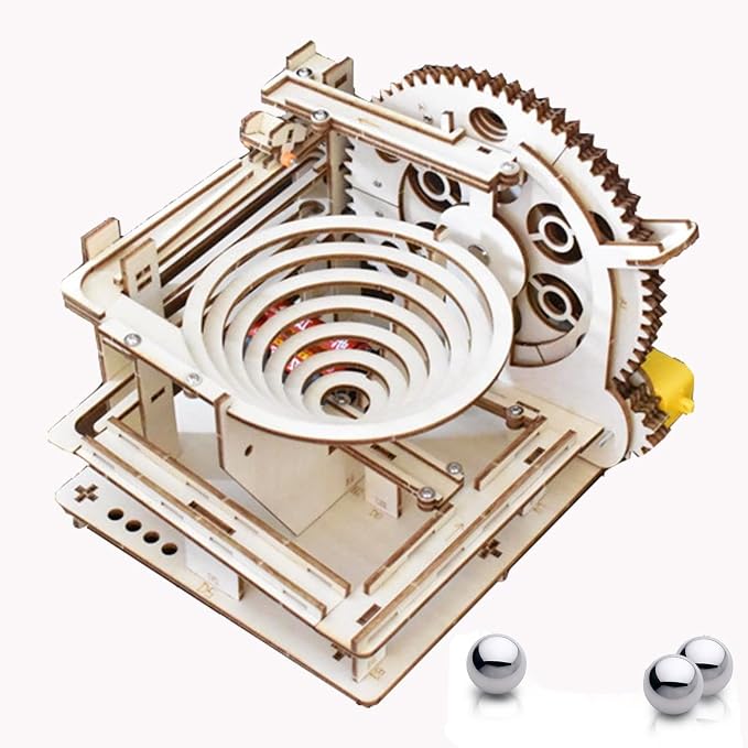 3D Puzzle Marble Run for Adults Wooden Engineering Puzzle Kit Wood Mechanical Puzzles DIY Mode Kits for Adult Age 14+ Years Old