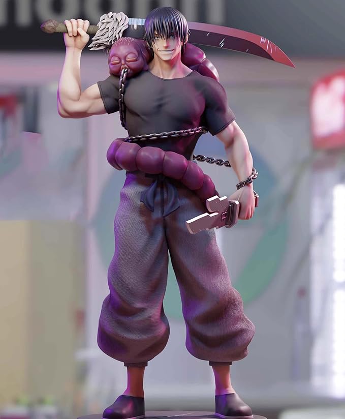 Fushiguro Toji Figure Statue JJK Figure Model, 22cm Standing Pose Anime Action Figures JJK Fushiguro Toji Statue Handmade Collectible Desktop Decoration Gifts for Fans