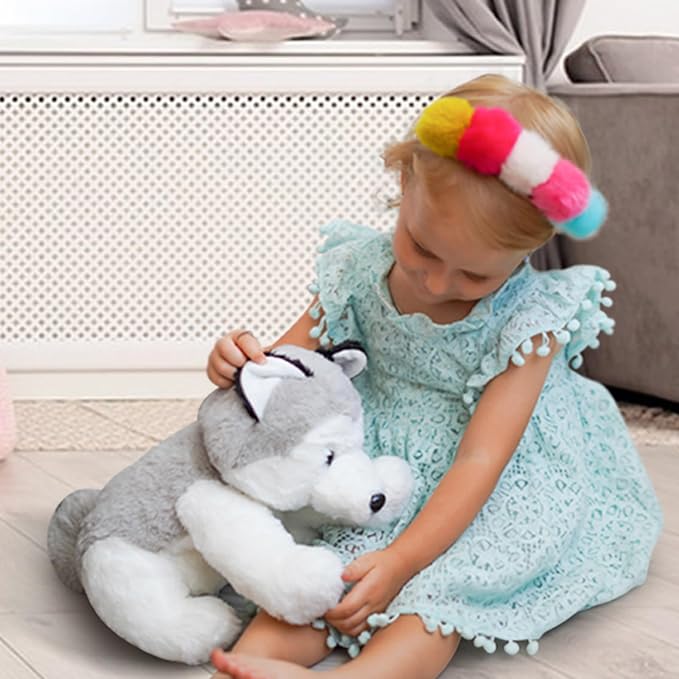 WEIGEDU Siberian Husky Stuffed Animals, 12 inches | Soft Puppy Plush Toy, For Kids, Girls, Boys, Baby, Birthday Gift, Bedtime Gift