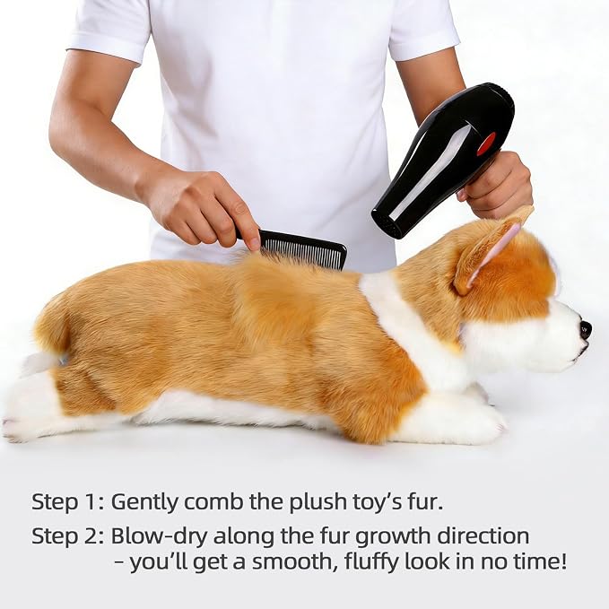 CU-MATE 16" Plush Siberian Husky Dog Toys, Simulation-Realistic & Lifelike Soft Stuffed Animal Dog, Handmade Lying Stuffed Dog Toys, Present Gift for Boys and Girls