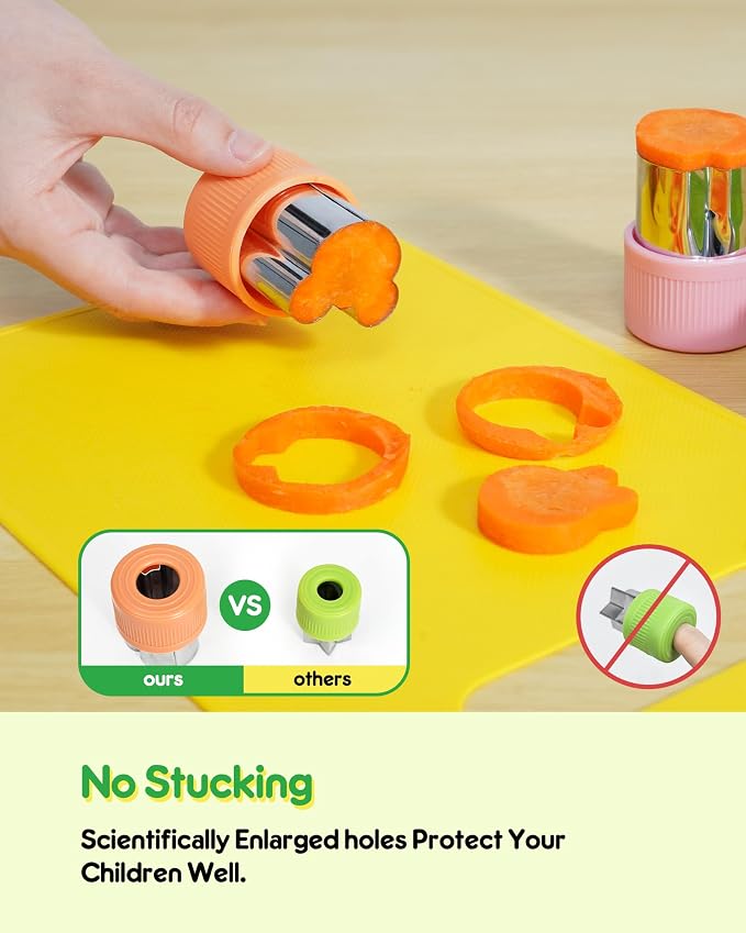 melican Kids Kitchen Knife Set, 11 Pcs Montessori Kitchen Tools for Toddlers 3+ Real Cooking, Include Kid Knives, Crinkle Cutter, Sandwich Cutters, Peeler, Cutting Board, Ideal for Birthday Gifts